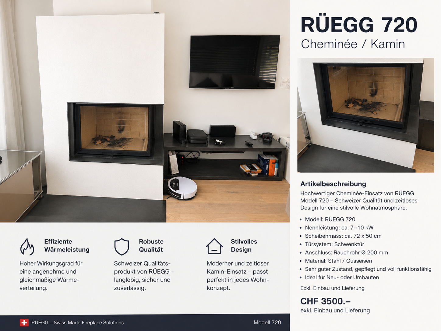 RUEGG 720 Cheminée sehr guter Zustand